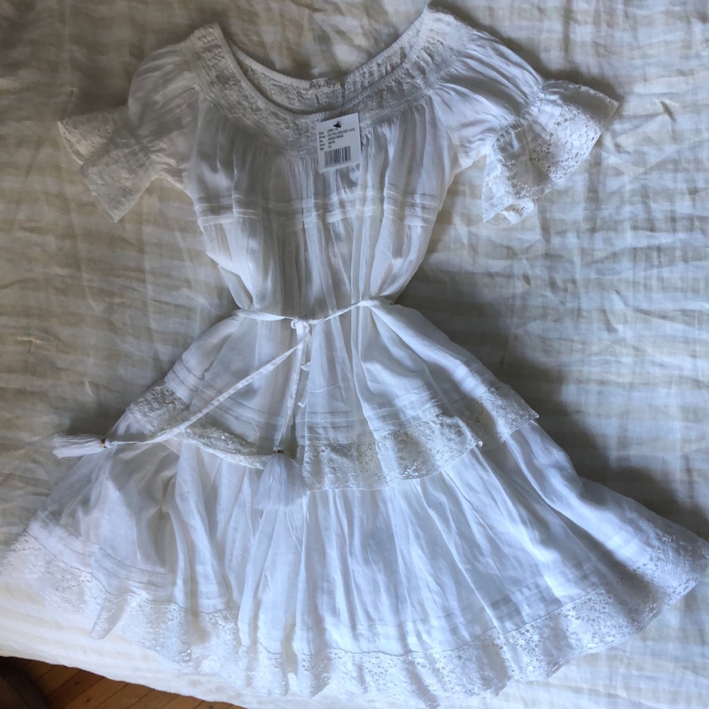 LoveShackFancy lace trim dress size XS